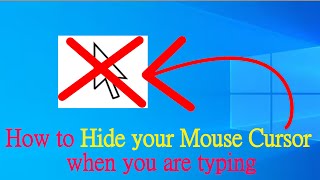 How to Hide your Mouse Cursor when you are typing [upl. by Imre]