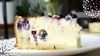 Der leckerste Vanille Käsekuchen mit Blaubeeren den ich je gegessen habe 🫐 💝Ein Traum [upl. by Nifled]