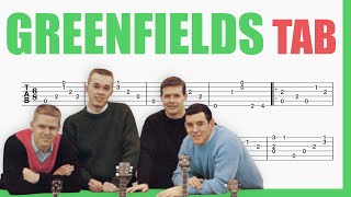 Greenfields  The Brothers Four  TAB Fingerstyle for Guitar [upl. by Nittirb]