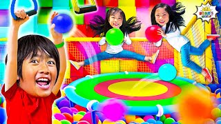 Fun Indoor Playground and Maze Trampoline Park for kids [upl. by Icken]