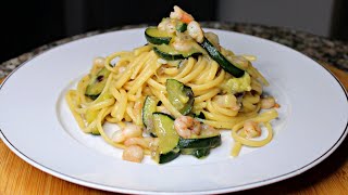 Pasta con Gamberi Surgelati Sgusciati e Zucchine 😍 Ricetta Facile e Veloce [upl. by Crocker]