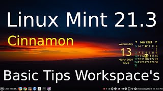 Linux Mint 213  Cinnamon  Basic Tips on Workspaces [upl. by Dnalel455]