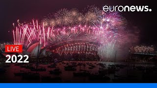 Frohes neues Jahr Australien Sydney begrüßt 2022 mit Feuerwerk [upl. by Norreht]