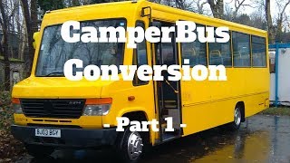 CamperBus Conversion Part One  School Bus Converted To OffGrid Motorhome [upl. by Kara-Lynn]