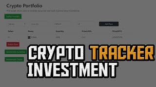 Crypto Portfolio Tracker [upl. by Nunci549]