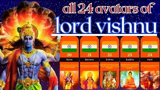 24 Avatars Of Vishnu In Order  Lord Vishnu Avatars [upl. by Saul350]