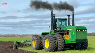 890 HP 10X 890 COPY CAT Tractor Plowing [upl. by Allevon164]