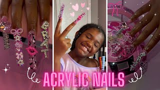 How To Create A Trashy Y2k Acrylic Nail Set [upl. by Aonehc]