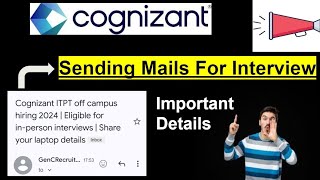 63 Finally Cognizant Sending Interview mails Online or offline  ITPT off campus hiring [upl. by Yarg466]