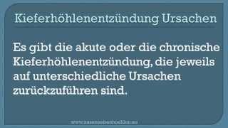 Akute Kieferhöhlenentzündung Symptome und Ursachen [upl. by Wardlaw]