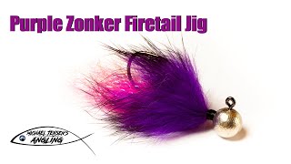 Purple ZonkerBunny Firetail Jig  classic hair jig tying [upl. by Maisie18]