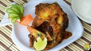 Fish in Mustard Oil  Macher Kalia with Aloo  By Vahchef  vahrehvahcom [upl. by Martha839]