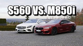 MercedesBenz S560 Coupe vs BMW M850i ENG  Expensive Coupe Battle [upl. by Nivloc13]