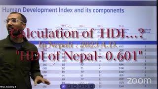 Calculation of HDI in Nepali 2024 Banking Economics by Nirajan Sir [upl. by Yraunaj466]