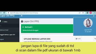 LAPOR DIRI UPLOAD BERKAS PPG DALJAB 2024 LPTK UNY [upl. by Einehpets]