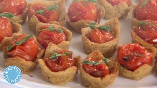 Roasted Cherry Tomato Triscuit Cups  Martha Stewart [upl. by Adnoluy]