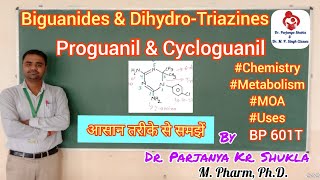 Biguanides amp DihydroTriazines Antimalarials  Proguanil  Cycloguanil Pamoate  BP 601T [upl. by Arin]