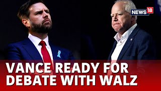 US News  Vance And Walz Debate Standing Up in a Rarity for VP Clashes LIVE  US Election LIVE [upl. by Roland]