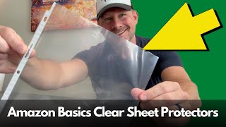 Amazon Basics Clear Sheet Protectors for 3 Ring Binder 85 x 11 review [upl. by Hartzel]