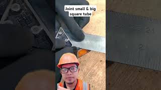 welding trick joint small and big square tube welding diy tools handmade [upl. by Nett]