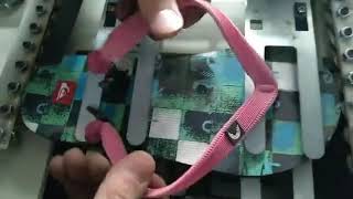 MLR1SF Automatic Strapping Hawaii Slipper Flip Flop Strap Attaching Machine [upl. by Pik]