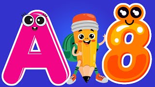 Learn ABC Phonics Shapes Numbers amp Colors  Preschool Learning Videos For 3 Year Olds  kidsvideos [upl. by Dionysus746]