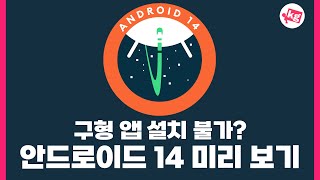 구형 앱 설치 불가 안드로이드 14 개발자 프리뷰 1 미리 보기 [upl. by Doreg]