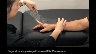 Range of Motion Measurement Finger Metacarpophalangeal Extension [upl. by Calle]