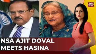 Bangladesh Crisis News NSA Ajit Doval Meets Sheikh Hasina At Hindon Airbase  India Today [upl. by Jorgenson935]