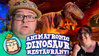 Dining with Animatronic Dinosaurs at TRex Restaurant Testing International Sodas Disney Springs [upl. by Ardnaxela]