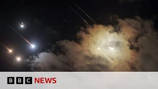 Iran launches barrage of missiles at Israel  BBC News [upl. by Dong]