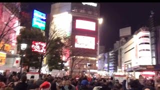 New Year Countdown in Shibuya 2016  ニューイャーカウントダウンin渋谷 [upl. by Attenwahs202]