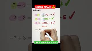 Maths Hack ⚠️ Directed numbers maths mathshack number gcsemaths [upl. by Ahouh]