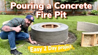 Making a Concrete Fire Pit the Right Way  Ultimate Fire Pit Build [upl. by Misa]