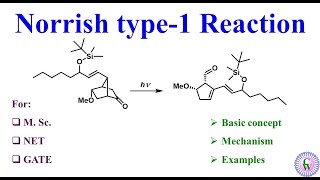 Norrish type1 reaction Basic concept Mechanism and Examples [upl. by Odlawso]