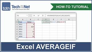 How to use the AVERAGEIF function in Excel [upl. by Fotzsyzrk]