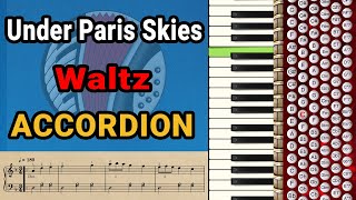 Accordion Tutorial  Under Paris SkiesWaltz [upl. by Adniles]