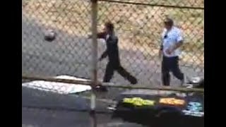 Riverhead Raceway Driver Throws Helmet [upl. by Kela824]