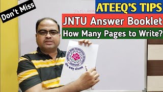 JNTU Answer Booklet  How Many Pages to Write [upl. by Dann397]