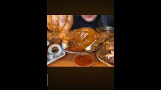 Whole chicken curry with Schezwan rice and egg mukbang eatingshow eating chickensatay [upl. by Petronella]