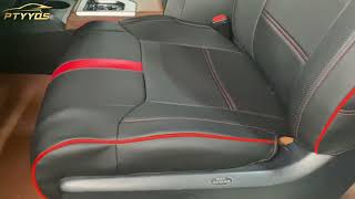 PTYYDS Fit Toyota Tundra Seat Covers Show S BlackRed [upl. by Carlstrom518]