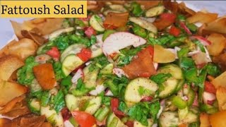 Fattoush Salad  Arabic Fattoush Salad  Healthy amp Deit Salad in 10mins [upl. by Laicram]