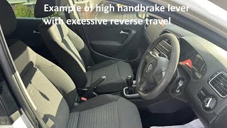 VW Polo Handbrake adjustment CORRECT METHOD Excessive lever travel high handbrake 20022022 [upl. by Lidaa]