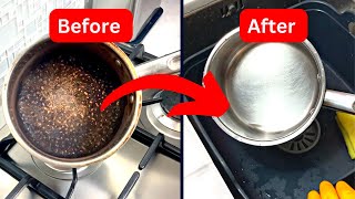 SECRET Hack to Restore Your Burnt Saucepans amp Pots  Kitchen Tips [upl. by Ushijima]