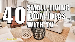 40 Small Living Room Ideas With TV Space and Style [upl. by Nowahs400]