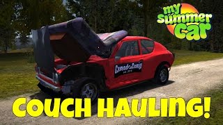 Couch Hauling amp Drag Racing  My Summer Car Gameplay  EP 15 [upl. by Ycnan]