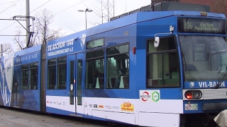 BOGESTRA Straßenbahn VfL Bochum und HCR Busse Gelenkbus [upl. by Nohtiek]