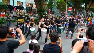 Singapore  Orchard Road Drumming 20110618m2ts [upl. by Naneik624]