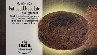 Fatless Chocolate Sponge  how to make fat less chocolate sponge cake recipe fatlesschocolatesponge [upl. by Ah]