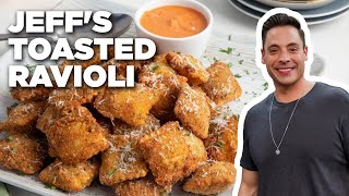 Jeff Mauros Toasted Ravioli  Food Network [upl. by Ahsikyw]